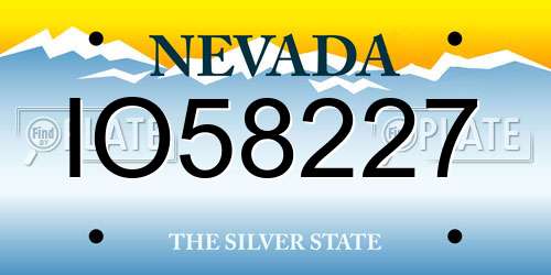 IO58227 Nevada License Plate