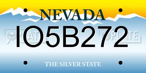 IO5B272 Nevada License Plate