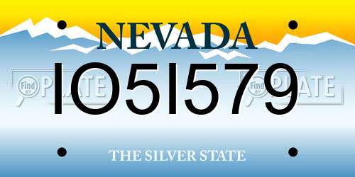 IO5I579 Nevada License Plate