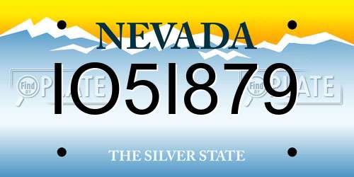 IO5I879 Nevada License Plate