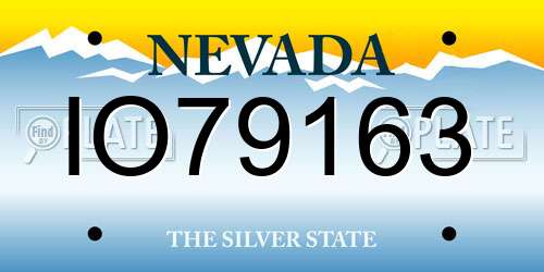 IO79163 Nevada License Plate