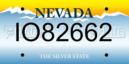 IO82662 Nevada License Plate