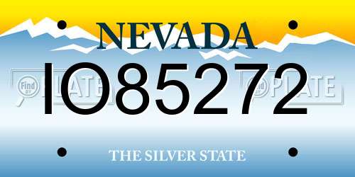 IO85272 Nevada License Plate