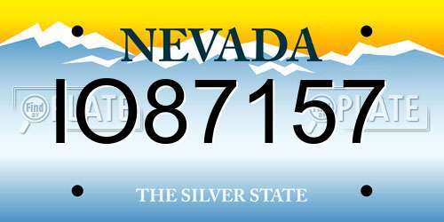 IO87157 Nevada License Plate