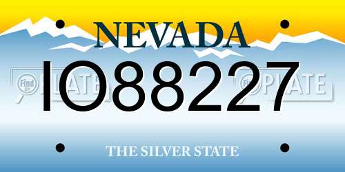 IO88227 Nevada License Plate