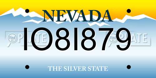 IO8I879 Nevada License Plate