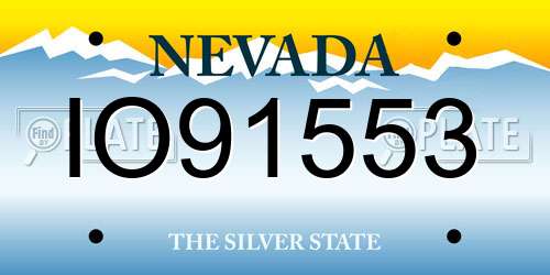 IO91553 Nevada License Plate