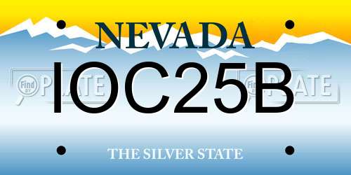 IOC25B Nevada License Plate