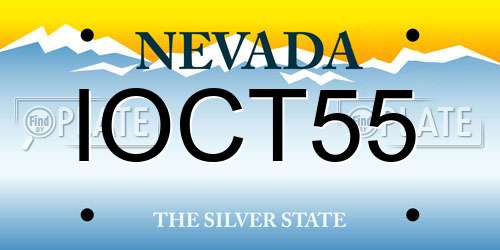 IOCT55 Nevada License Plate