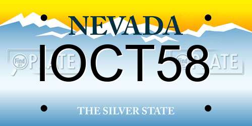 IOCT58 Nevada License Plate