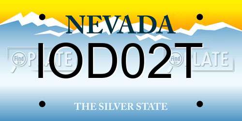 IOD02T Nevada License Plate