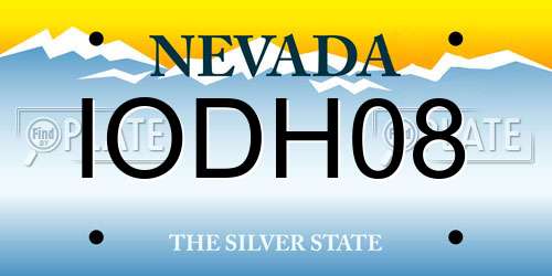 IODH08 Nevada License Plate