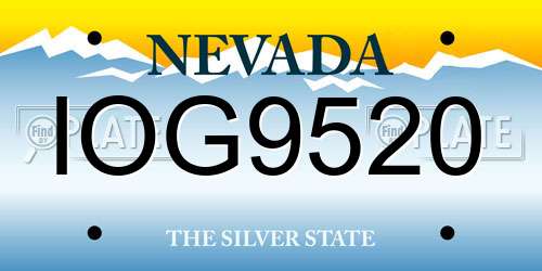 IOG9520 Nevada License Plate