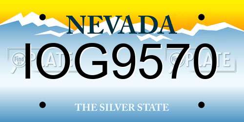 IOG9570 Nevada License Plate