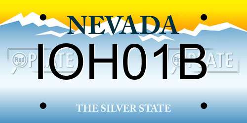 IOH01B Nevada License Plate