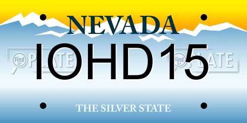 IOHD15 Nevada License Plate