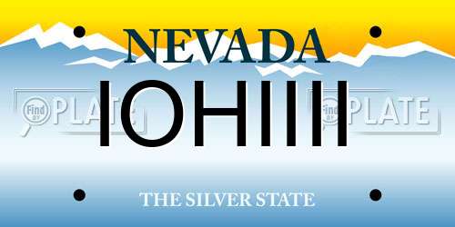 IOHIIII Nevada License Plate