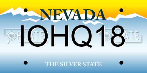 IOHQ18 Nevada License Plate