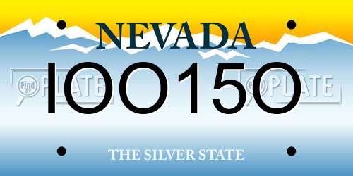 IOO15O Nevada License Plate