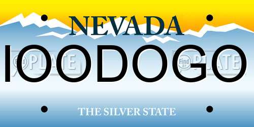 IOODOGO Nevada License Plate