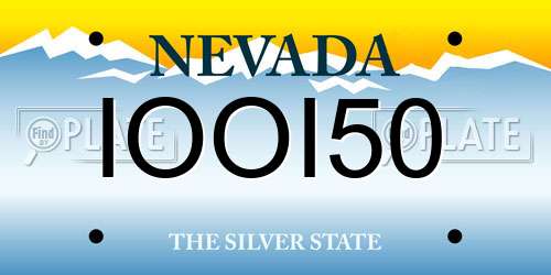IOOI50 Nevada License Plate