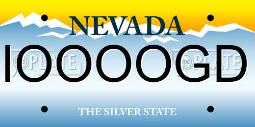 IOOOOGD Nevada License Plate