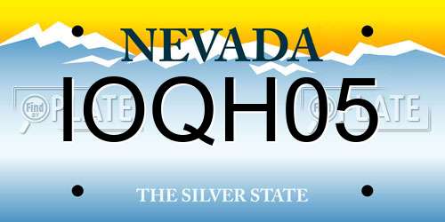 IOQH05 Nevada License Plate