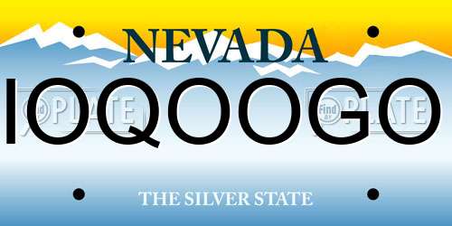 IOQOOGO Nevada License Plate