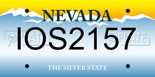 IOS2157 Nevada License Plate