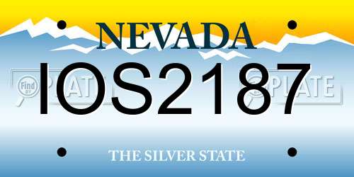 IOS2187 Nevada License Plate
