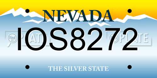 IOS8272 Nevada License Plate