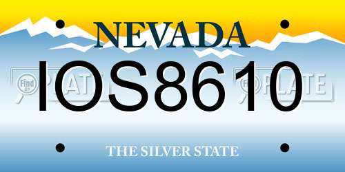 IOS8610 Nevada License Plate