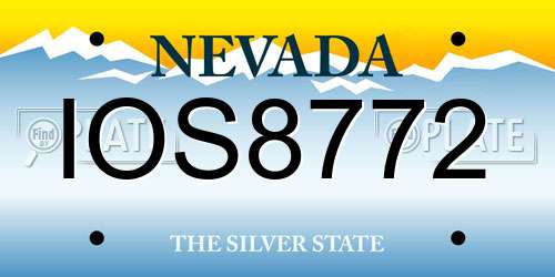 IOS8772 Nevada License Plate