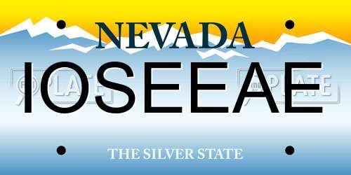 IOSEEAE Nevada License Plate