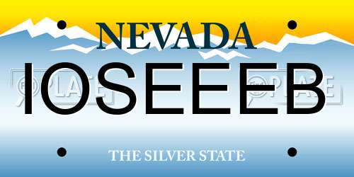 IOSEEEB Nevada License Plate