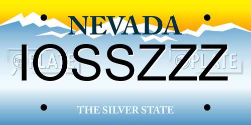 IOSSZZZ Nevada License Plate