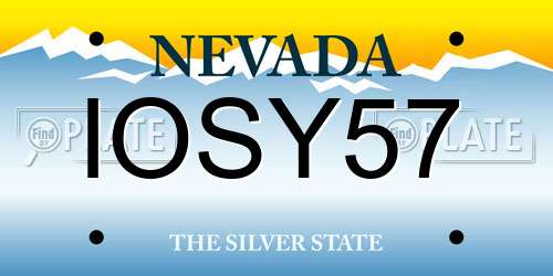 IOSY57 Nevada License Plate