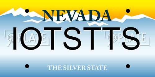 IOTSTTS Nevada License Plate