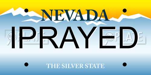 IPRAYED Nevada License Plate