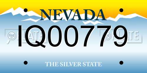 IQ00779 Nevada License Plate