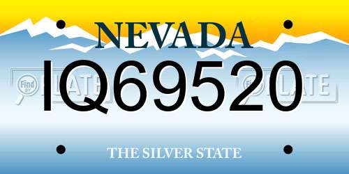 IQ69520 Nevada License Plate