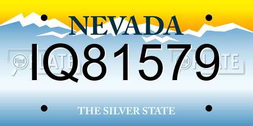 IQ81579 Nevada License Plate