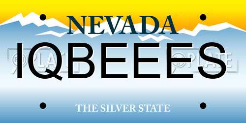IQBEEES Nevada License Plate