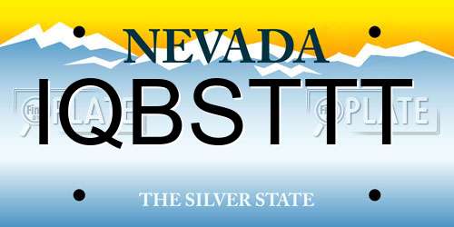 IQBSTTT Nevada License Plate