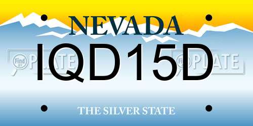 IQD15D Nevada License Plate