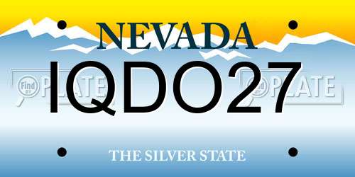 IQDO27 Nevada License Plate