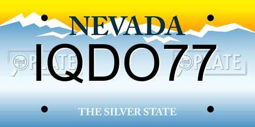 IQDO77 Nevada License Plate