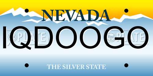 IQDOOGO Nevada License Plate