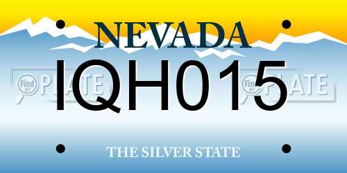 IQH015 Nevada License Plate