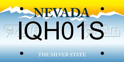 IQH01S Nevada License Plate
